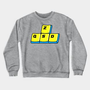 Keyboard Key Gamer ZQSD Video games Retro gaming Crewneck Sweatshirt